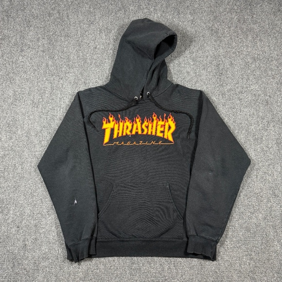 Thrasher Skateboard Magazine Mens Small Hoodie Sweatshirt Skateboarding 0259 - Picture 1 of 8